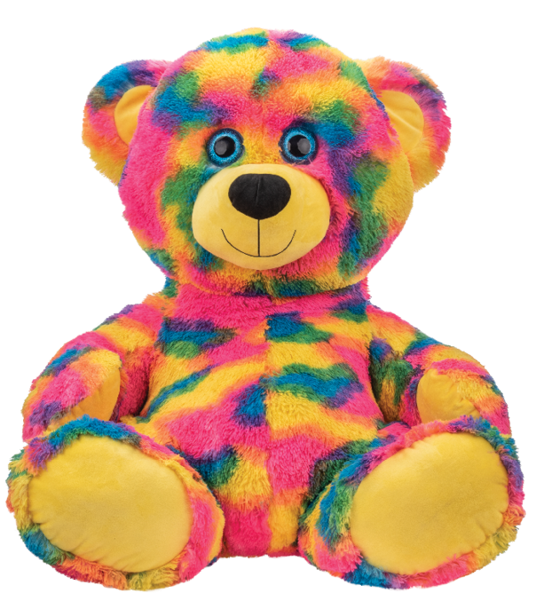 giant tie dye teddy bear